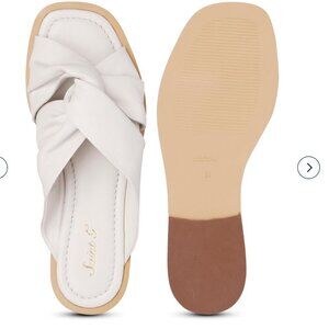 Saint G - Taylor Slip On Slides/ sandal, cream colored,  size 7